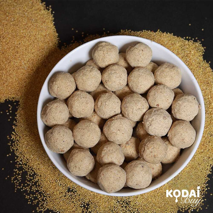 Laddu Foxtail Millet, Thinai Laddu, Foxtail Millet Sweets, | KodaiBuy