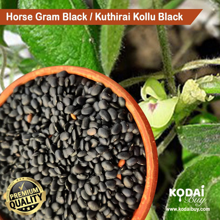 Black Horse Gram, Pure Black Horse Dal, (கருப்பு கொள்ளு) | KodaiBuy