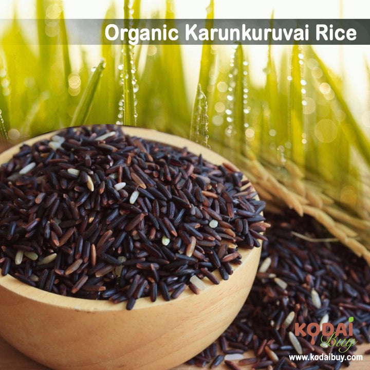 Karung Kuruvai Rice, Organic Karunkuruvai Rice, Karun Kuruvai Arisi | KodaiBuy