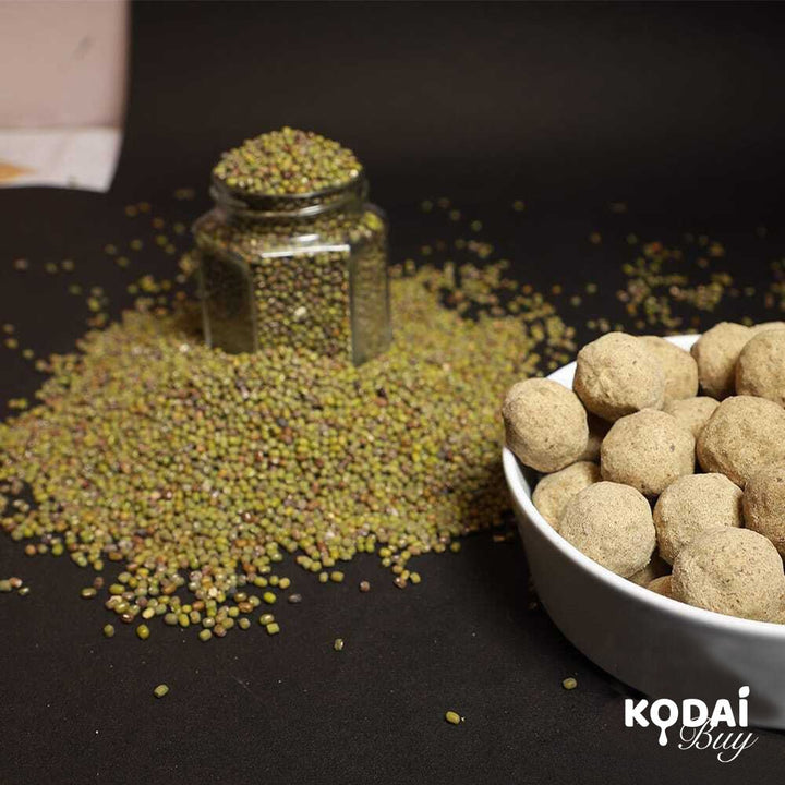 green gram laddu, pasiparupu laddu, green moong dal laddu