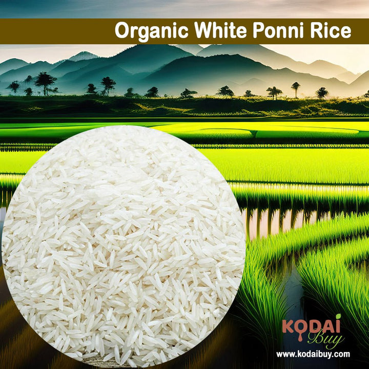 Organic white ponni rice